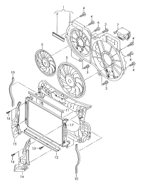 4F0121207A-Grommet, double fan: