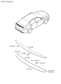 87251D6000-SPOILER, REAR
