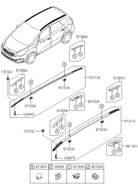 87261A4000PAY-COVER-ROOF RACK RR LH