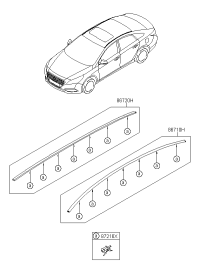 87210C3000-MLDG ASSY ROOF LH *