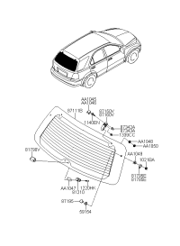 871203E000-STRIKER ASSY-TRUNK LID