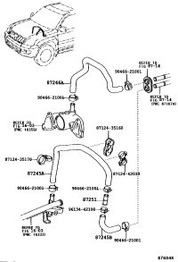 872453D500-HOSE, HEATER WATER, INLET B
