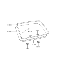 871113D011-GLASS ASSY-RR WDW