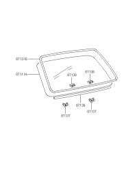 871113D001-GLASS ASSY-RR WDW