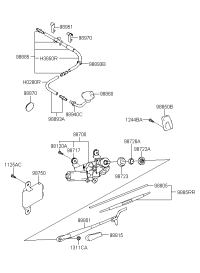 9870026000-Motor & linkage assy-rr wpr