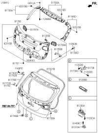817602W000NBC-TRIM ASSY-TAIL GATE UPR