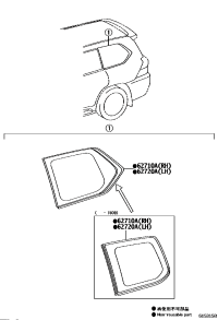 6271060B72-WINDOW ASSY, QUARTER, RH