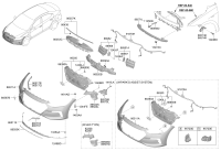 86554S7000-BRACKET-FR BUMPER GUARD MTG LH