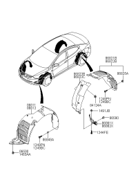 868114V000-Guard assy-front wheel, lh