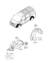 868104H000-Guard assy-front wheel, lh