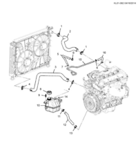 25926049-Hose, radiator inlet (* and 95102325 exchanged as of February 17, 2014 **) (including 1,2) (assy)