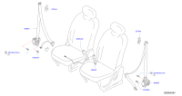868421YP0B-BELT ASSY-BUCKLE,FRONT SEAT