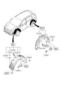 86811H3000-Guard assy-front wheel, lh