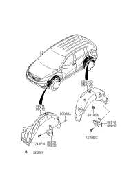 868114T000-Guard assy-front wheel, lh
