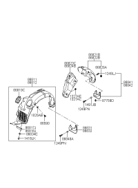 868423L000-GUARD ASSY-RR WHEEL MUD RH