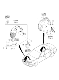868113F000-GUARD ASSY-FR WHEEL LH