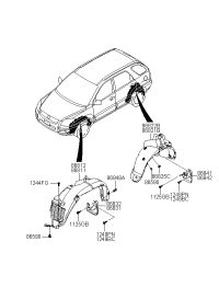 868111F010-Guard assy-front wheel, lh