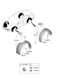 86811BU000-Guard assy-front wheel, lh
