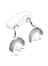 86822AZ000-GUARD-RR WHEEL RH