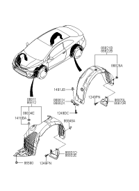86822A7200-GUARD ASSY-RR WHEEL RH