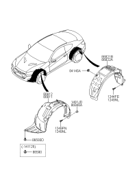 868112M500-Guard assy-front wheel, lh