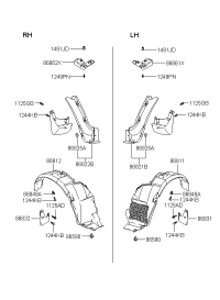 8681108BA0-Guard assy-front wheel, lh