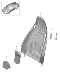 99152162300V08-Operation button back lock rod sports plate silver plating