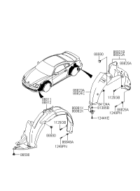 868112C700-Guard assy-front wheel, lh