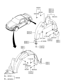 868222C000-GUARD-RR WHEEL RH