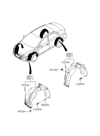 86811S7000-Guard assy-front wheel, lh