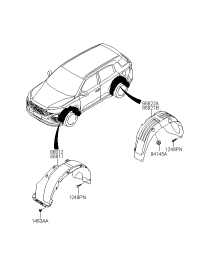 86811S6000-Guard assy-front wheel, lh