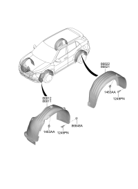 86811R9000-Guard assy-front wheel, lh