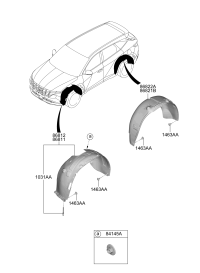 86811N8000-Guard assy-front wheel, lh