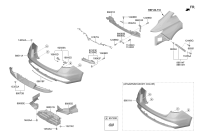 86676J1000-COVER-RR BUMPER SIDE UNDER,LH