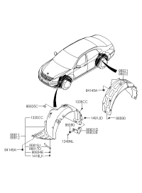 868113N000-Guard assy-front wheel, lh