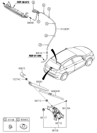 98710B5000-MOTOR ASSY-RR WIPER