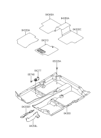 842503K000-PAD-FR CTR TUNNEL,LH