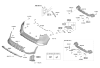 86650H3500-COVER, RR BUMPER