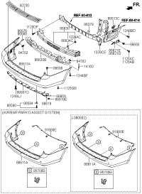 866914D200-COVER, RR BUMPER