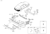 866353M500-BRACKET ASSY-RR BUMPER UPR LH