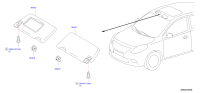 964091HA0A-HOLDER-SUNVISOR