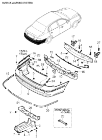 957003F1006W-ULTRASONIC SENSOR ASSY - BACK WARNING SYSTEM