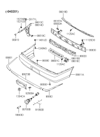 866113B510-COVER-RR BUMPER