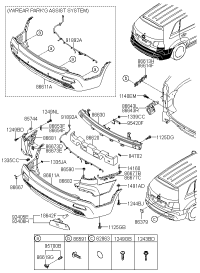 866612P000-BRACKET ASSY-RR BUMPER SIDE MTG LH