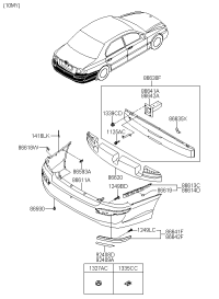 8667209BB0-MOULDING ASSY-RR BPR RH
