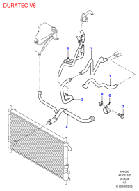 2S718N039AC-TRANSMISSION OIL COOLER TUBE ASSEMBLY