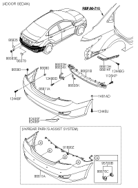 866500U000-COVER-RR BUMPER