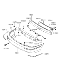 866723D001-MOULDING-RR BUMPER RH