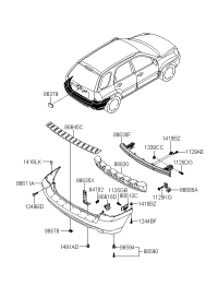 866111F010-COVER-RR BUMPER