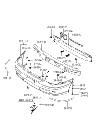 865713D001-MOULDING ASSY-FR BPR SIDE LH